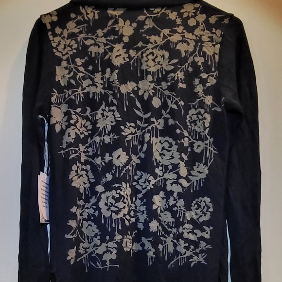 Unique Print Black Cardigan - Picture 3 of 4